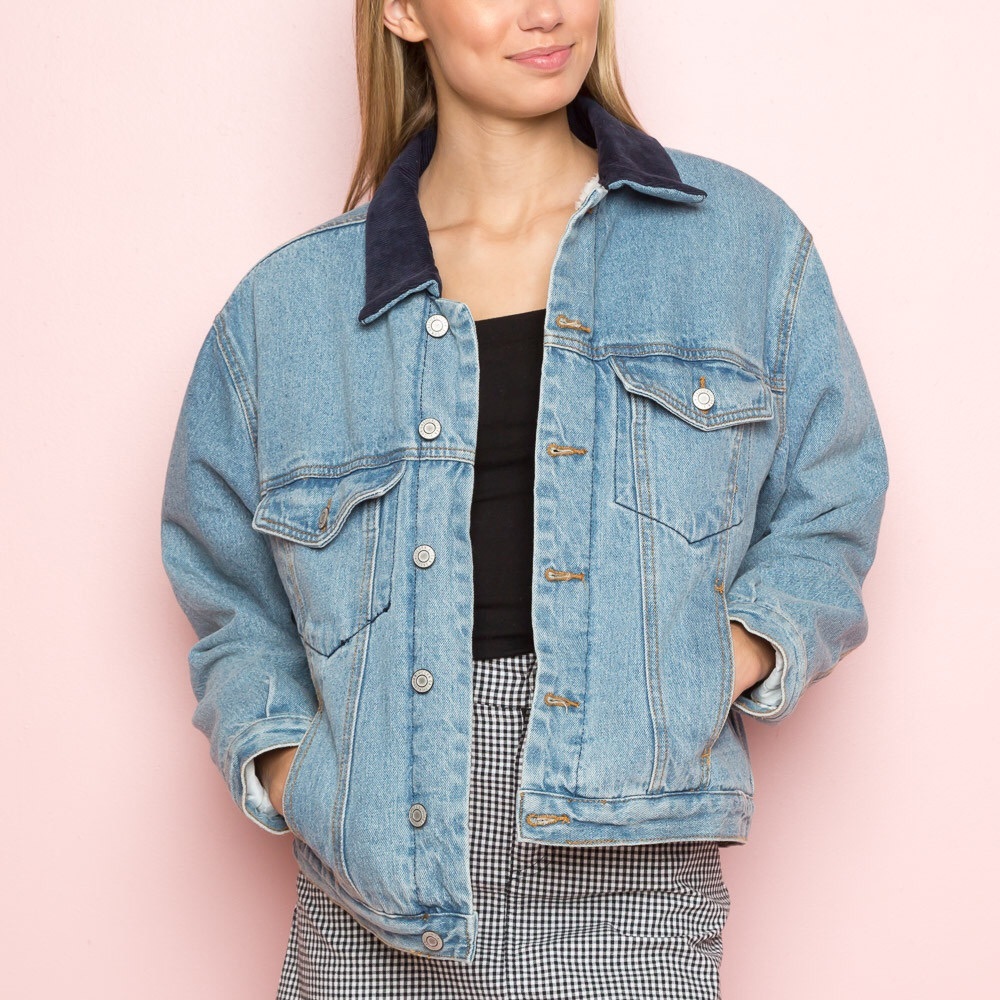 Brandy Melville Shaine Corduroy Denim Jacket